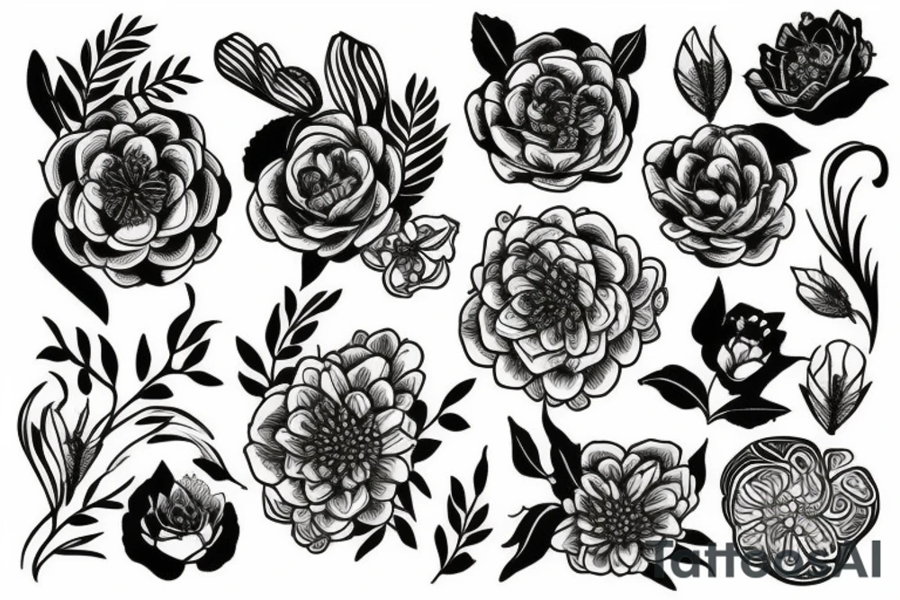 botanical tattoo idea