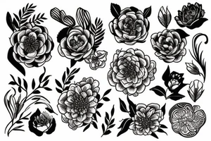 botanical tattoo idea