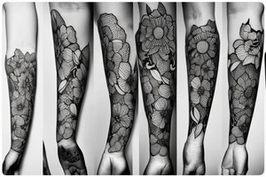 botanical tattoo on forearm tattoo idea