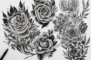 botanical tattoo on forearm tattoo idea