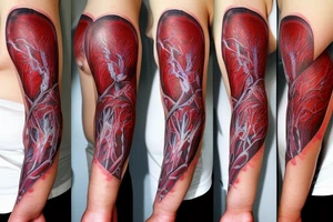Anatomical Heart thats been repaired from surgery tattoo idea