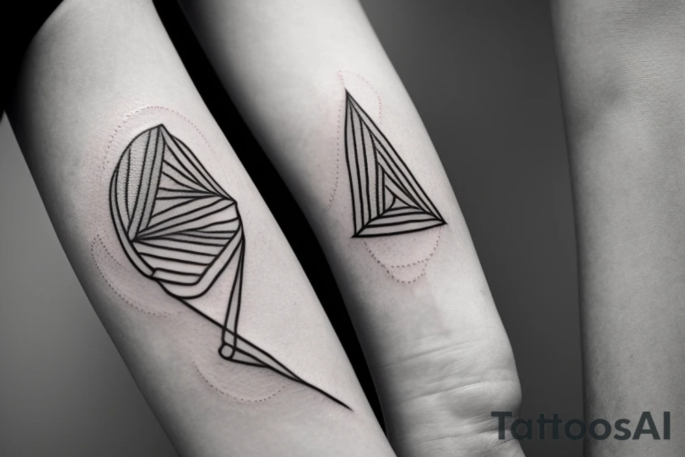 Triangle with a Circle inside and a line running through it tattoo idea Triangle with a Circle inside and a line running through it tattoo idea