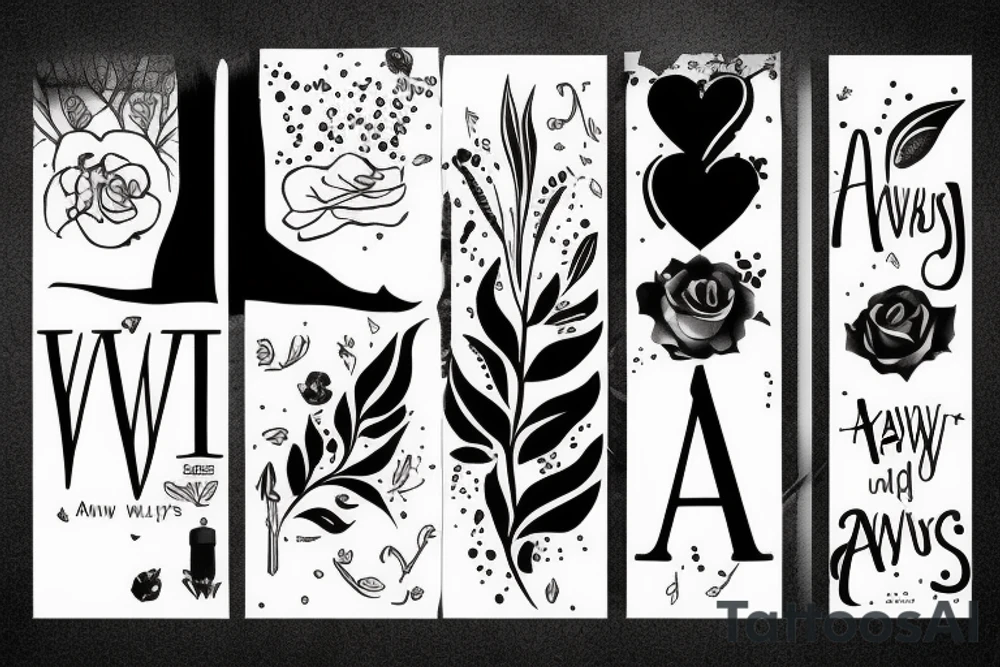The word "always" tattoo idea