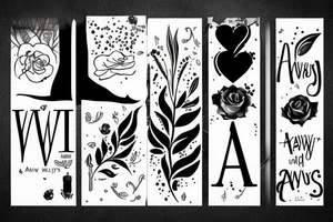 The word "always" tattoo idea