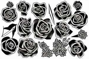Scissors cutting rose tattoo idea