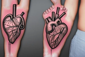 Anatomical Heart thats been repaired from surgery tattoo idea
