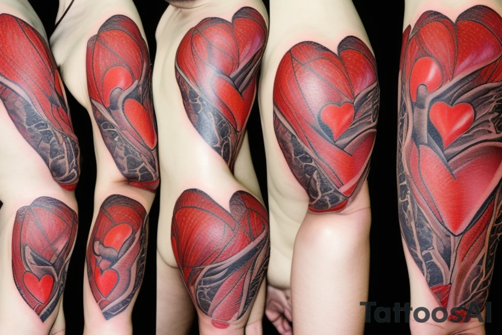 Anatomical Heart thats been repaired from surgery tattoo idea