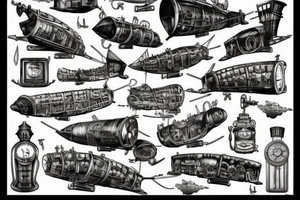 Steampunk airship tattoo idea