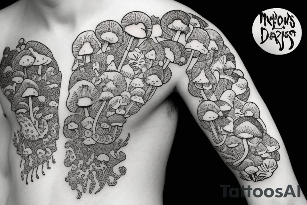 Mushrooms tattoo idea