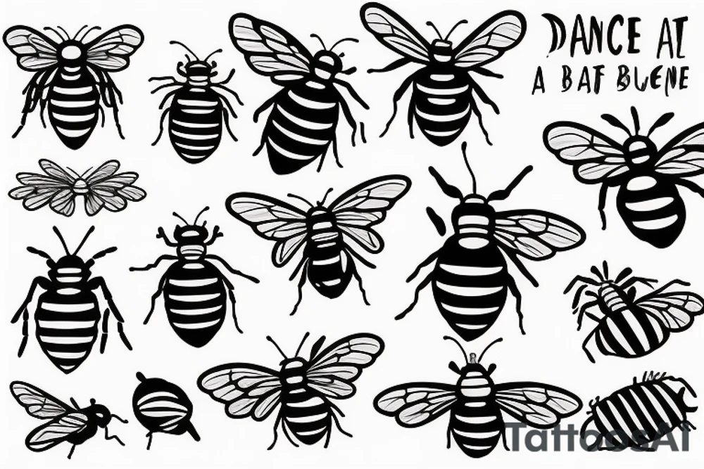 Dance like a butter fly sting like a bee tattoo idea