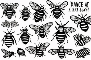 Dance like a butter fly sting like a bee tattoo idea