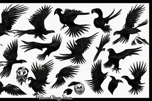 Scary raven tattoo idea
