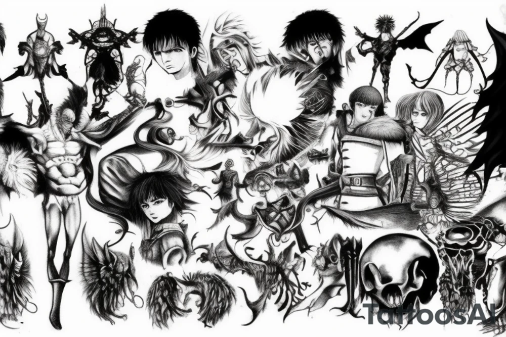 berserk anime tattoo idea