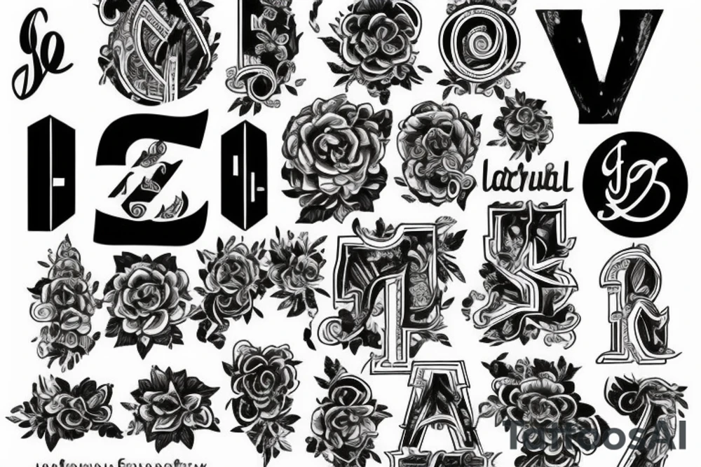 It must be focused on the capital letter J but must be hidden tattoo idea