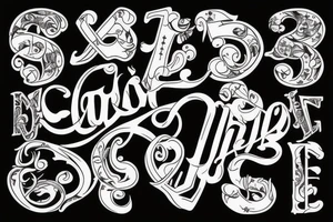 It must be focused on the  capital letter J but must be hidden with other letters tattoo idea