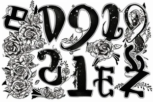 It must be focused on the  capital letter J but must be hidden with other letters tattoo idea