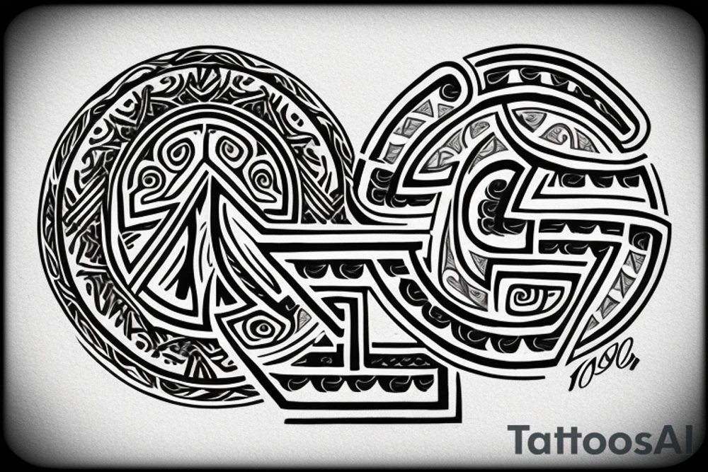 A capital j letter in an 1900 modernist style tattoo idea