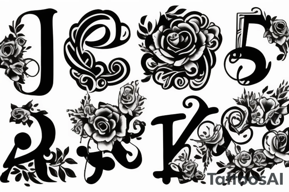 A capital j letter tattoo idea