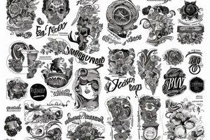 Una letra J escondida en un diseño modernista de principios de 1900 tattoo idea