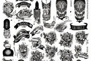 Una letra J escondida en un diseño modernista de principios de 1900 tattoo idea