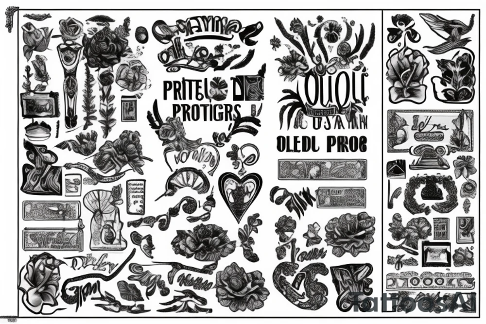 Una letra J mayúscula en un diseño modernista de principios de 1900 tattoo idea