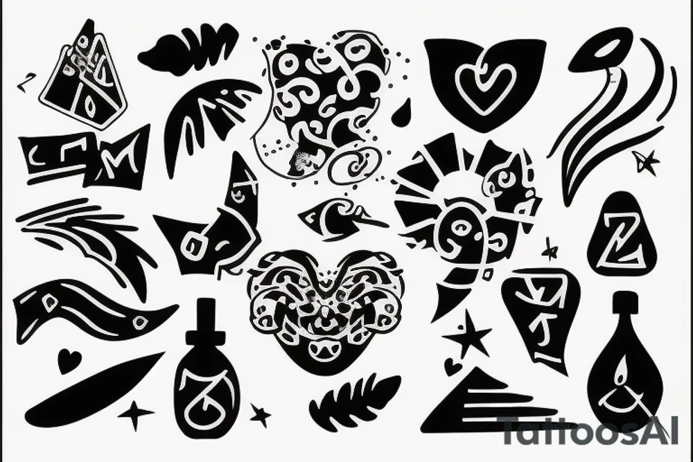 J shape tattoo idea
