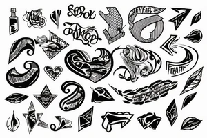 J shape tattoo idea