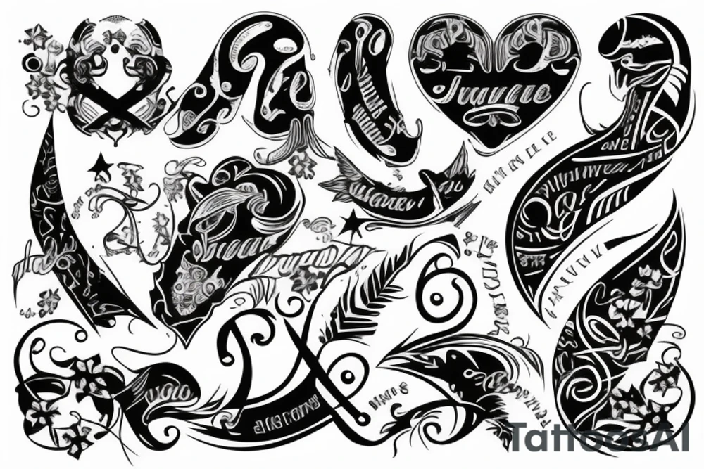J shape tattoo idea