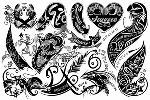 J shape tattoo idea