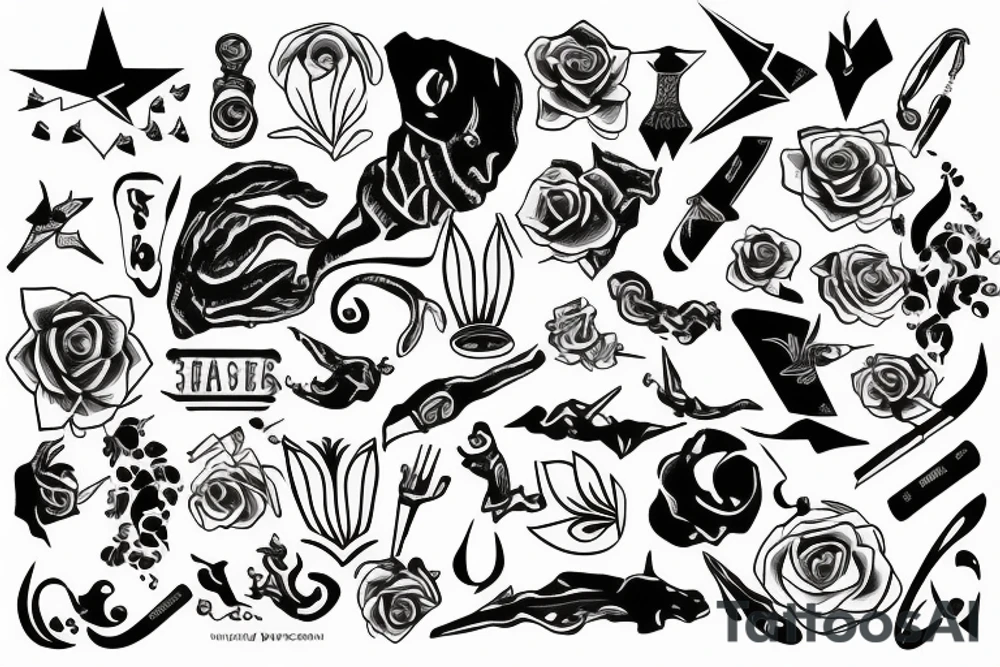 J shape tattoo idea