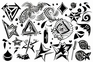 J shape tattoo idea