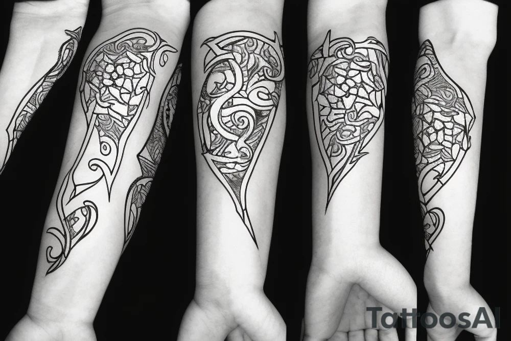 J letter shape tattoo idea