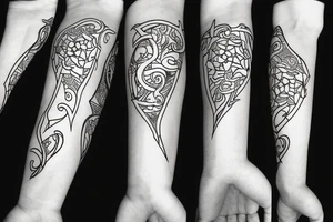 J letter shape tattoo idea