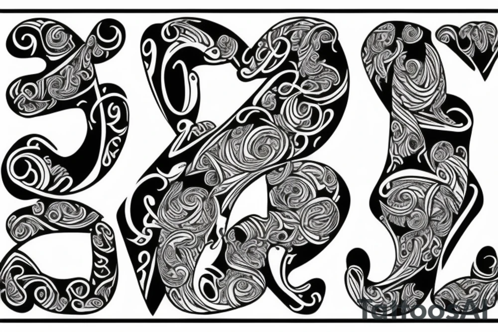 J letter shape tattoo idea