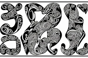 J letter shape tattoo idea