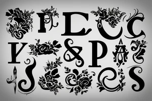 Elegant J letter shape tattoo idea
