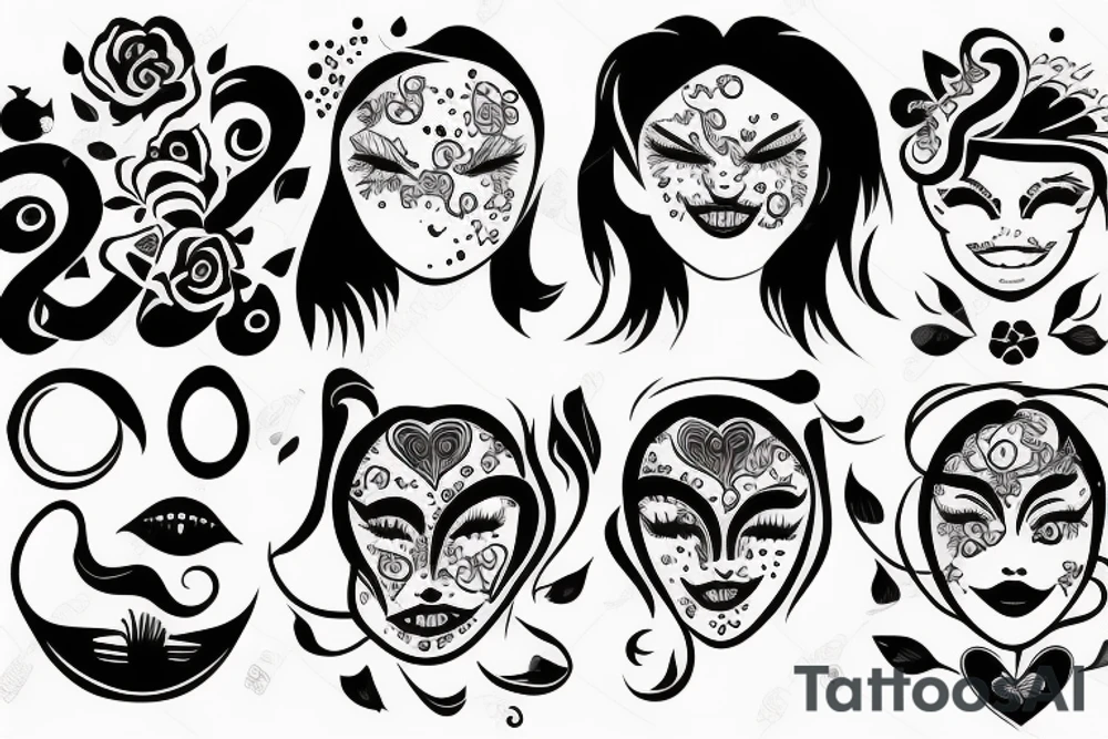smoky happy face tattoo idea