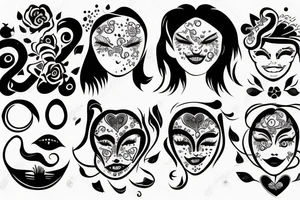 smoky happy face tattoo idea