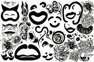 smoky happy face tattoo idea