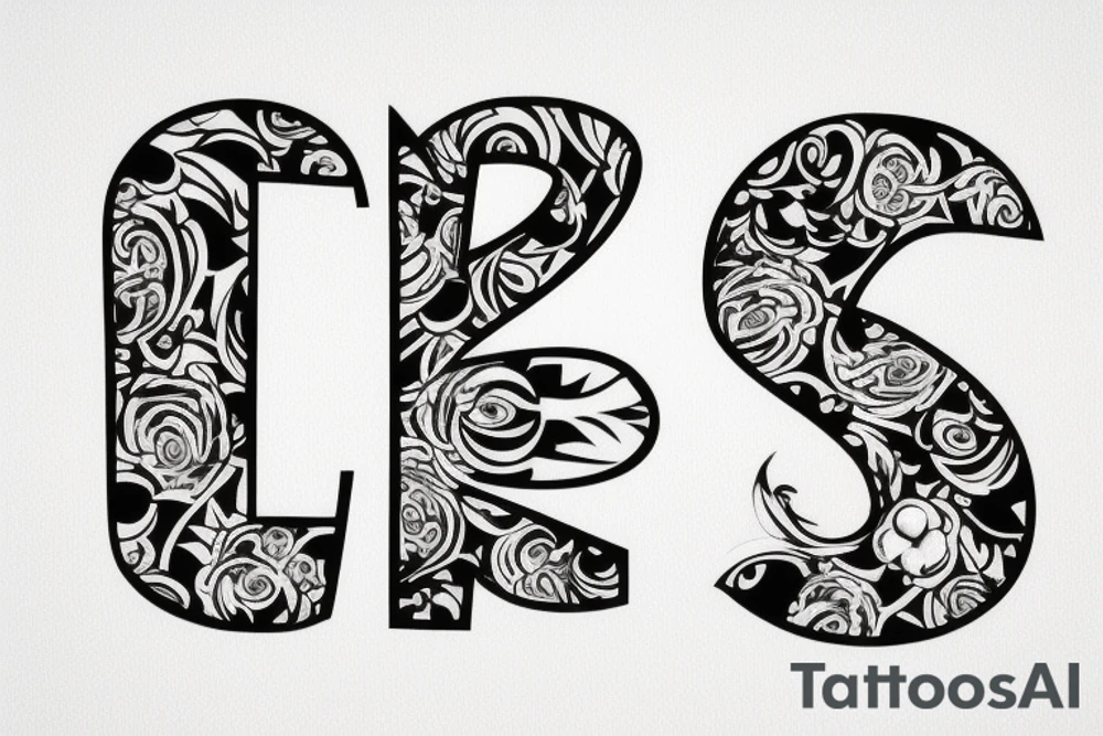 Elegant J letter shape tattoo idea
