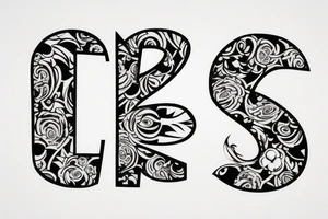 Elegant J letter shape tattoo idea