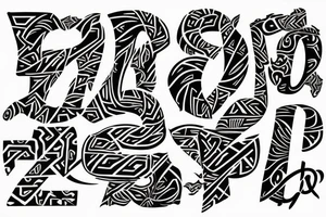 Elegant J letter shape tattoo idea