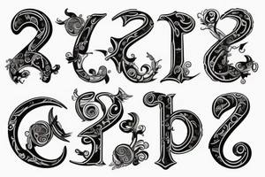 Elegant J letter shape tattoo idea