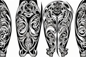 Elegant J letter shape tattoo idea