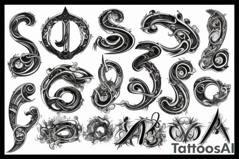 Elegant J letter tattoo idea
