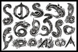 Elegant J letter tattoo idea