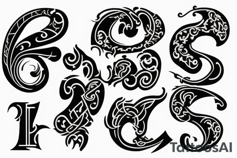 Elegant J letter tattoo idea