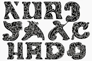 Elegant J letter tattoo idea