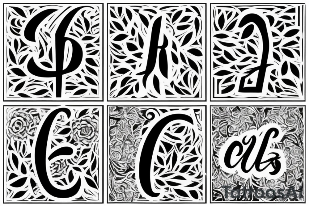Elegant J letter tattoo idea
