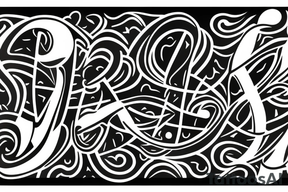 Elegant J letter tattoo idea